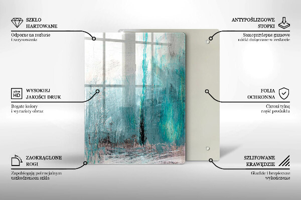 Deska kuchenna szklana Barwne pióra papugi