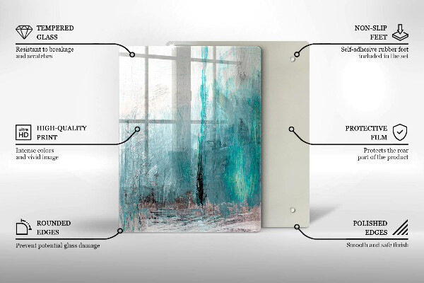 Deska kuchenna szklana Barwne pióra papugi