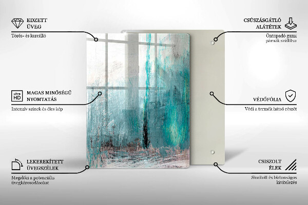 Deska kuchenna szklana Barwne pióra papugi