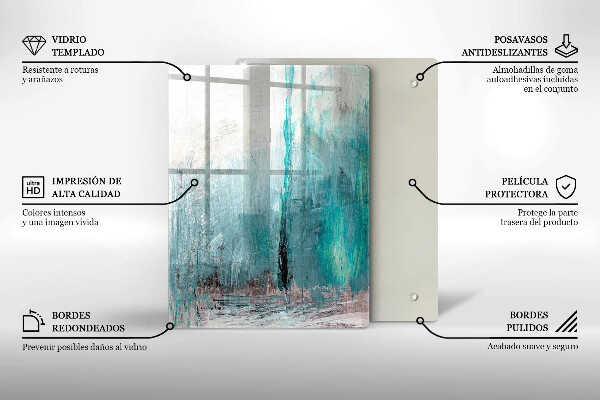 Deska kuchenna szklana Barwne pióra papugi