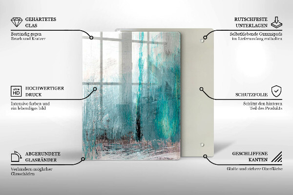 Deska kuchenna szklana Barwne pióra papugi