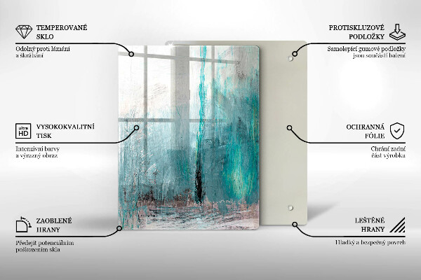 Deska kuchenna szklana Barwne pióra papugi