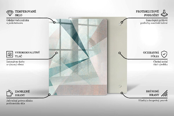 Deska kuchenna szklana Abstrakcyjne linie farb