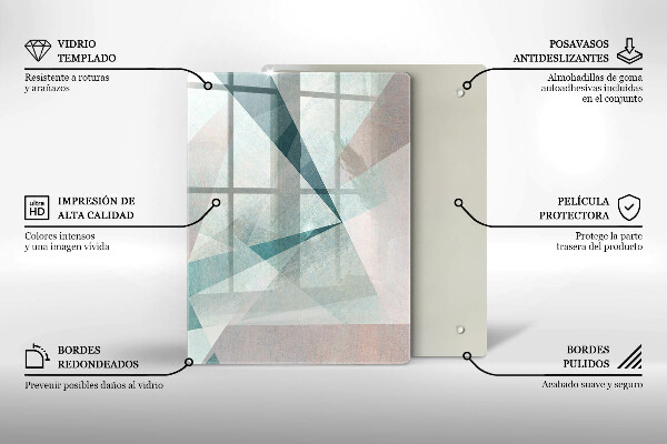 Deska kuchenna szklana Abstrakcyjne linie farb