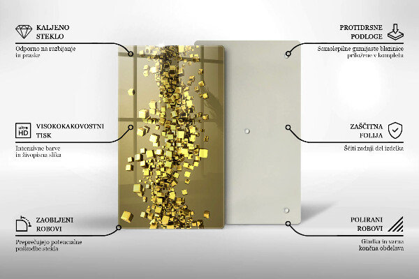 Deska kuchenna szklana Abstrakcja geometria 3D