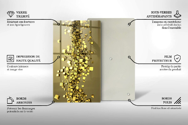 Deska kuchenna szklana Abstrakcja geometria 3D