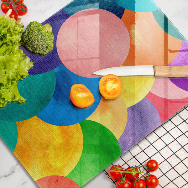 Deska kuchenna szklana Barwne koła