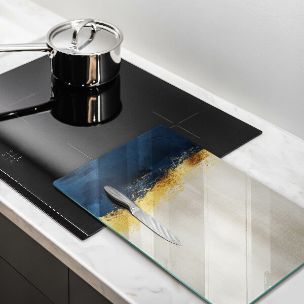 Deska kuchenna szklana Abstrakcja złoto