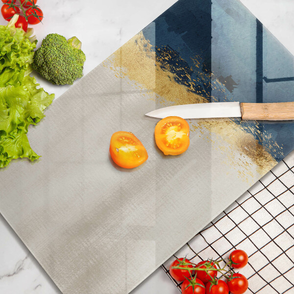 Deska kuchenna szklana Abstrakcja złoto