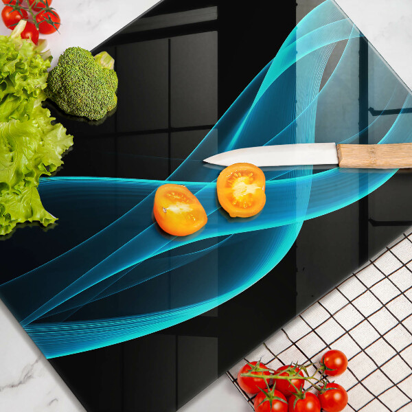 Deska kuchenna szklana Niebieska abstrakcja