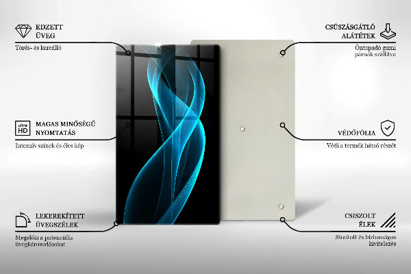 Deska kuchenna szklana Niebieska abstrakcja