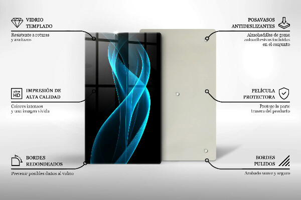 Deska kuchenna szklana Niebieska abstrakcja