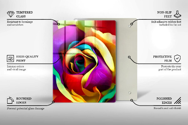 Deska kuchenna szklana Niebieska abstrakcja
