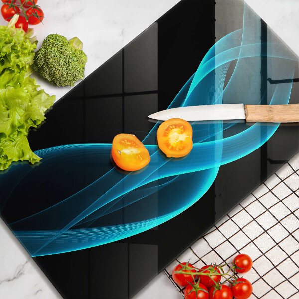 Deska kuchenna szklana Niebieska abstrakcja
