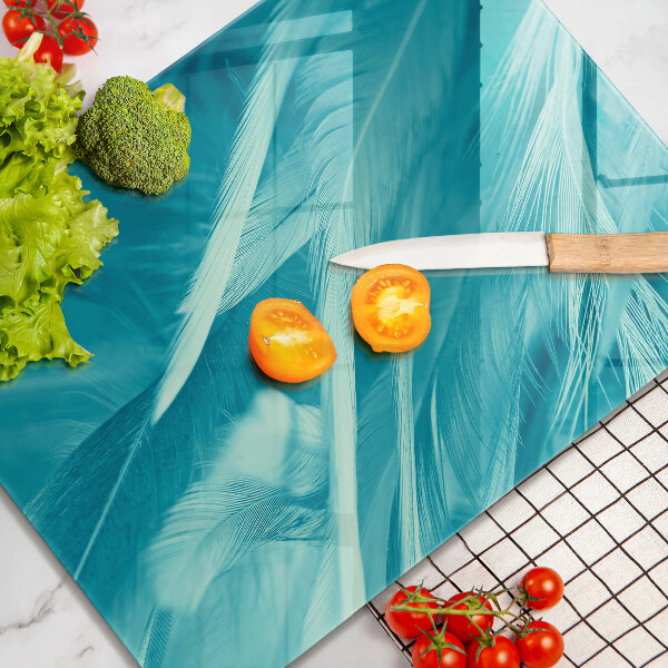 Deska kuchenna szklana Delikatne piórka