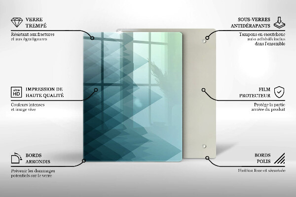 Deska kuchenna szklana Delikatne piórka