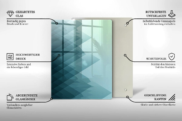 Deska kuchenna szklana Delikatne piórka
