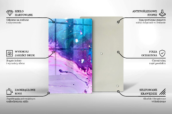 Deska kuchenna szklana Abstrakcja tusze