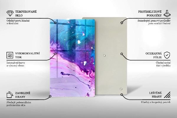 Deska kuchenna szklana Abstrakcja tusze