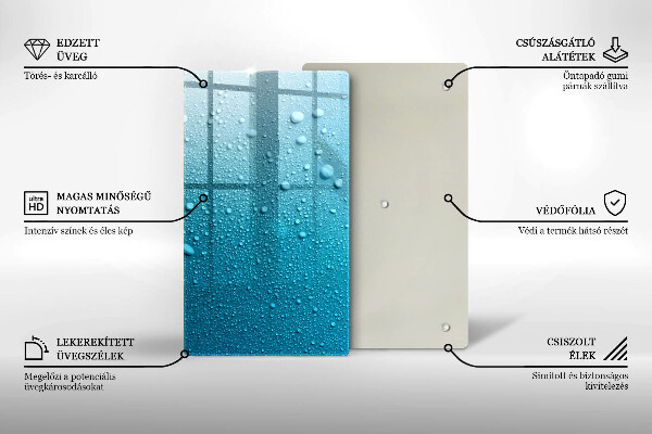 Deska kuchenna szklana Krople wody