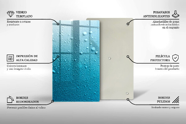 Deska kuchenna szklana Krople wody