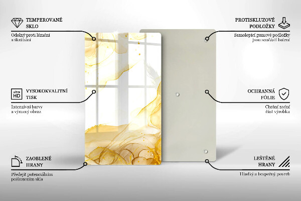 Deska kuchenna szklana Złota abstrakcja