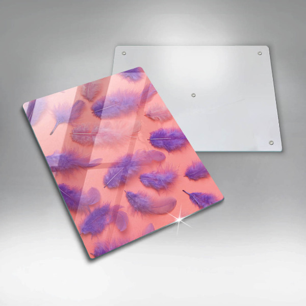 Deska kuchenna szklana Puchate piórka