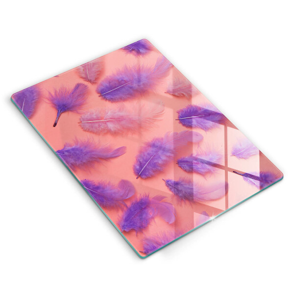 Deska kuchenna szklana Puchate piórka