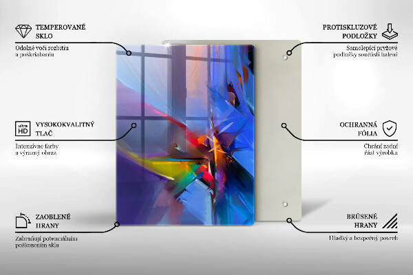 Deska kuchenna szklana Puchate piórka