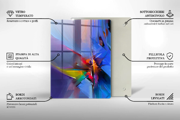Deska kuchenna szklana Puchate piórka