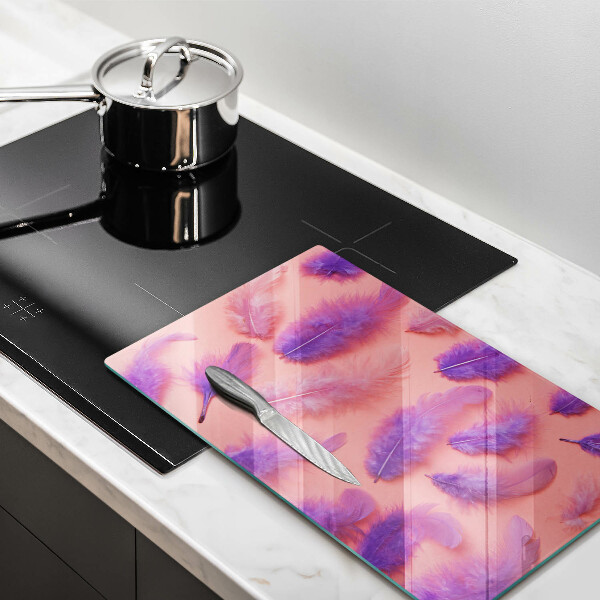 Deska kuchenna szklana Puchate piórka