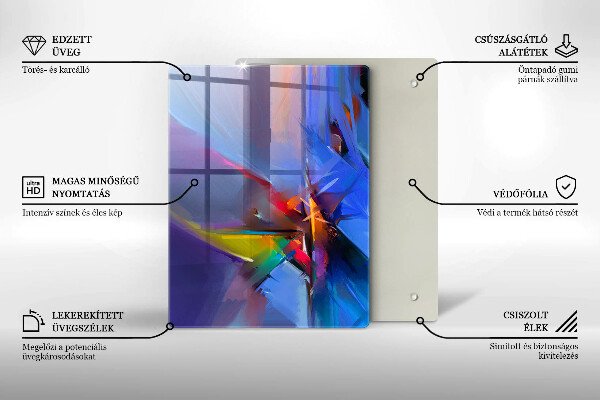 Deska kuchenna szklana Puchate piórka