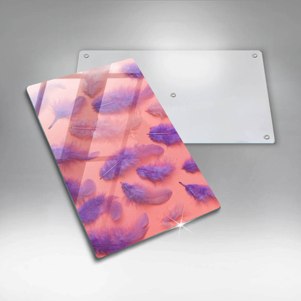 Deska kuchenna szklana Puchate piórka