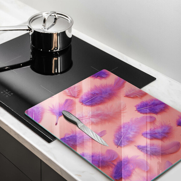 Deska kuchenna szklana Puchate piórka