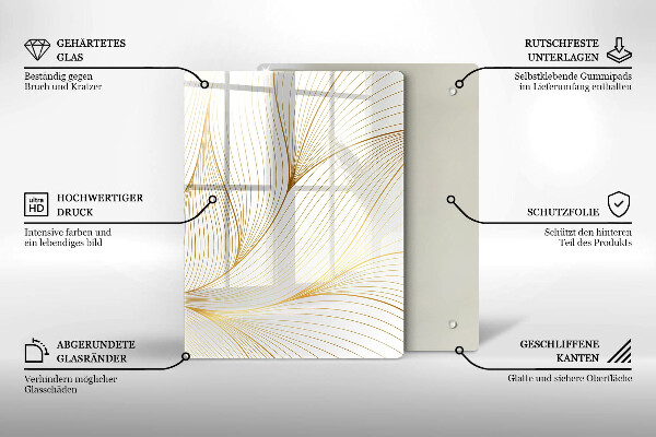 Deska kuchenna szklana Abstrakcja kwadraty 3D