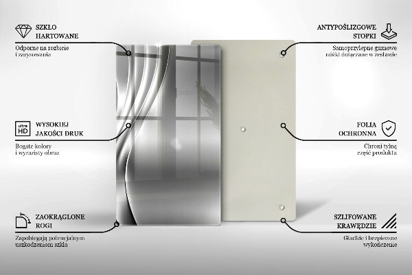 Deska kuchenna szklana Metalowa struktura