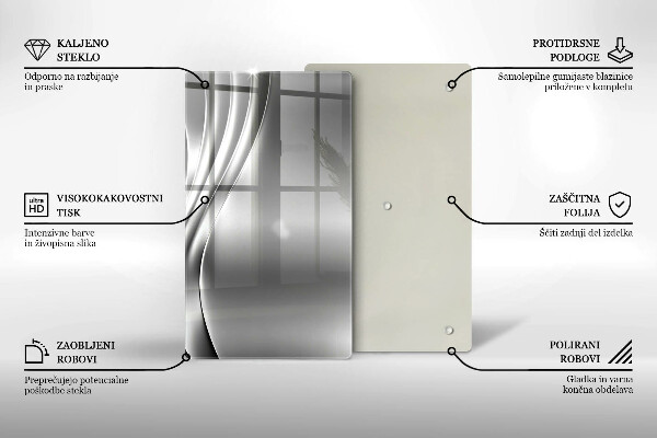 Deska kuchenna szklana Metalowa struktura