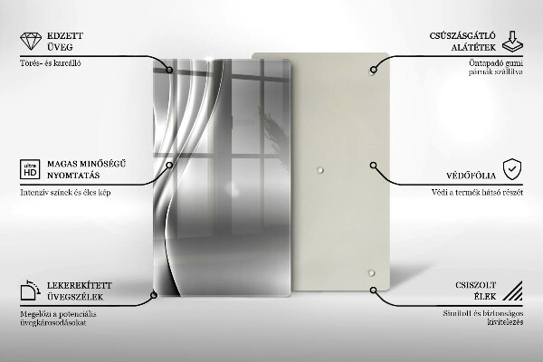 Deska kuchenna szklana Metalowa struktura