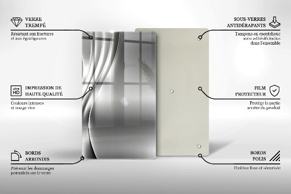 Deska kuchenna szklana Metalowa struktura