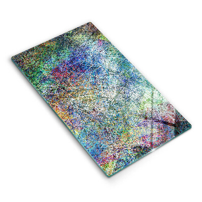 Deska kuchenna szklana Kolorowa abstrakcja linii