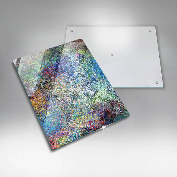 Deska kuchenna szklana Kolorowa abstrakcja linii