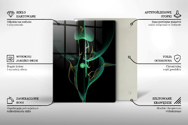 Deska kuchenna szklana Kolorowa abstrakcja linii