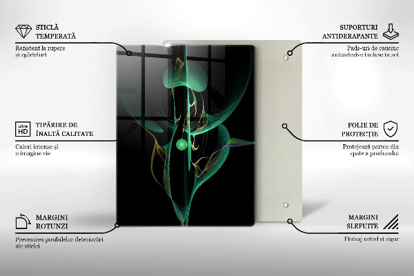 Deska kuchenna szklana Kolorowa abstrakcja linii