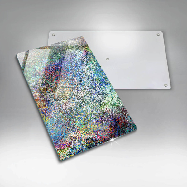 Deska kuchenna szklana Kolorowa abstrakcja linii