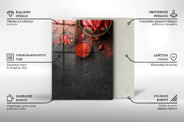 Deska kuchenna szklana Tekstura marmur ze złotem