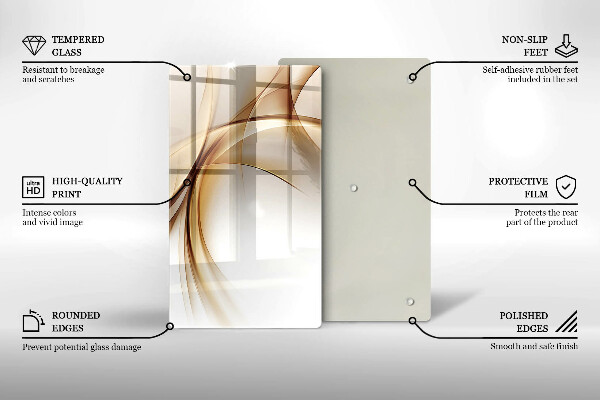 Deska kuchenna szklana Abstrakcja kształty