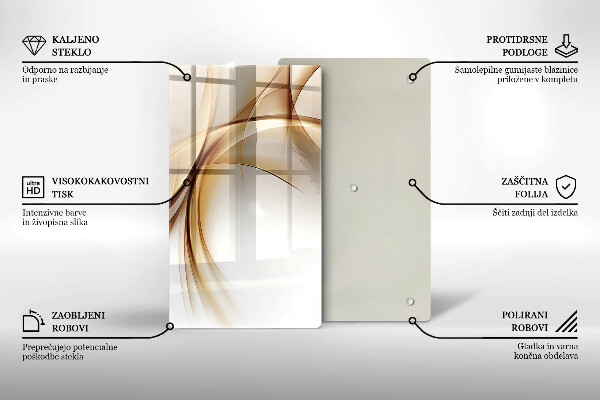 Deska kuchenna szklana Abstrakcja kształty