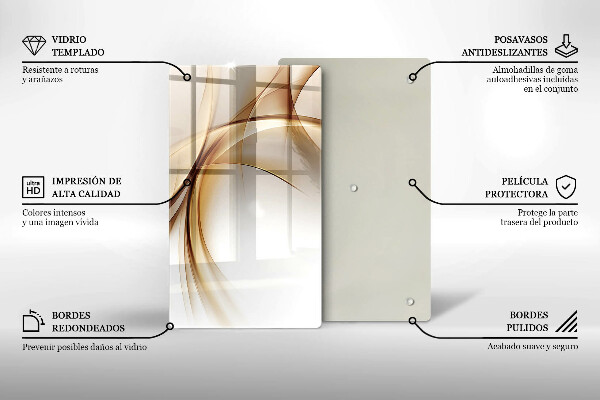 Deska kuchenna szklana Abstrakcja kształty