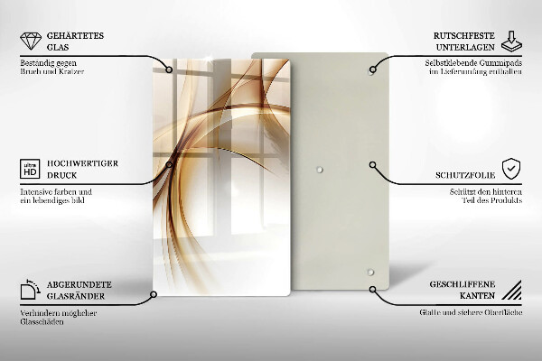 Deska kuchenna szklana Abstrakcja kształty
