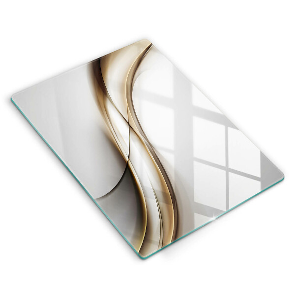 Deska kuchenna szklana Łagodne linie abstrakcja